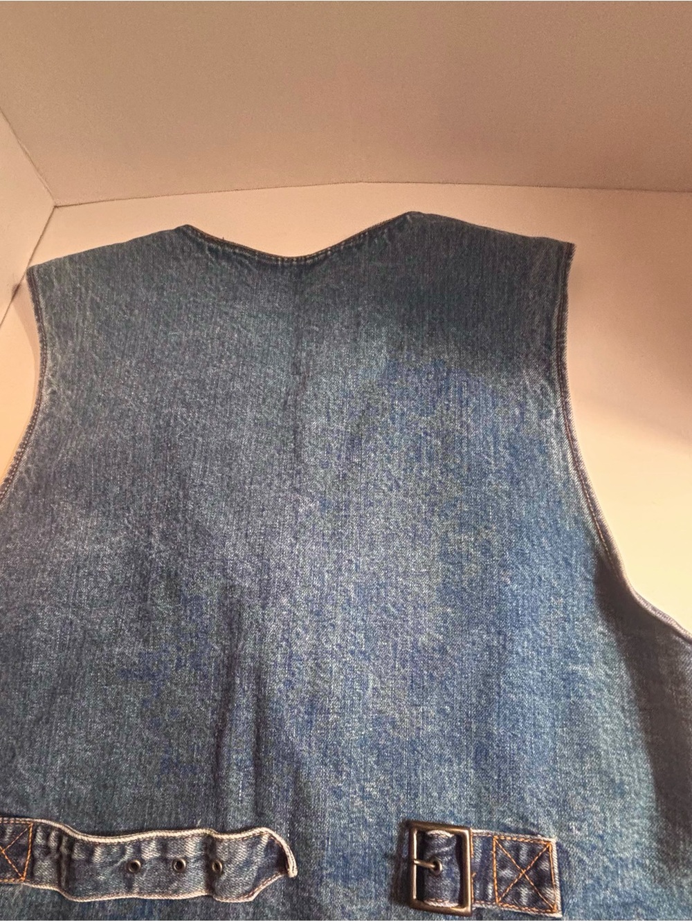 Vintage Le Château Denim Waistcoat Vest - Picture 3 of 4